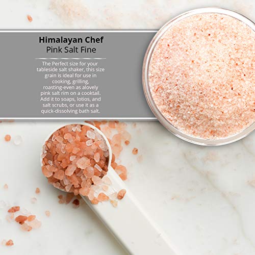 Himalayan Chef Pink Himalayan Salt Fine Grain-3 Pounds, Pack Of 6