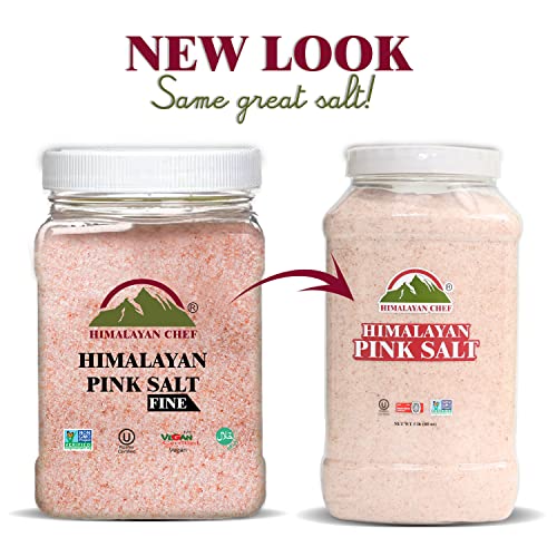 Himalayan Chef Pink Himalayan Salt, Fine Grain, Kosher Certified...