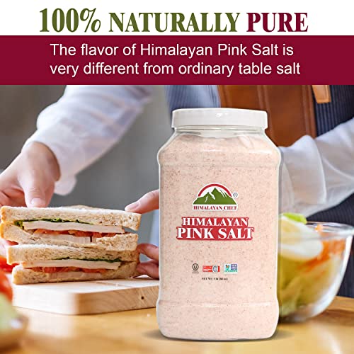 Himalayan Chef Pink Himalayan Salt, Fine Grain, Kosher Certified...