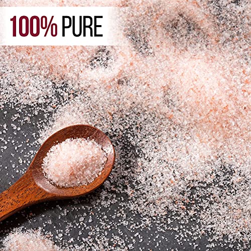 Himalayan Chef Pink Himalayan Salt, Wide Mouth Glass Jar with Co...