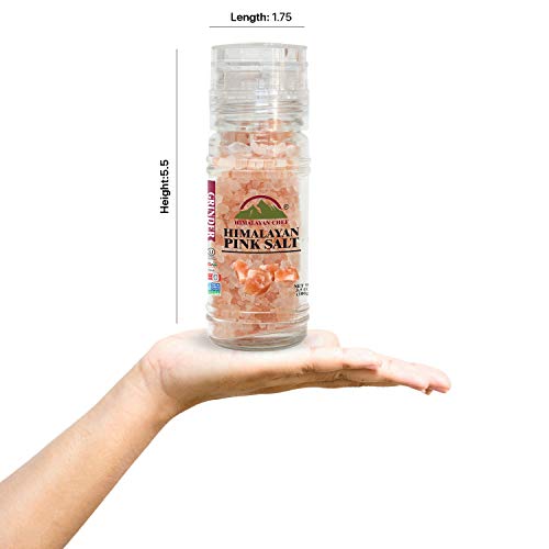 Himalayan Chef Pink Salt Coarse Refillable Grinder, 3.53 Ounce,...