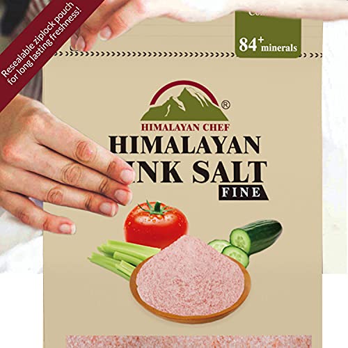 Himalayan Chef Pink Salt Fine, 2 Pounds Pack of 1
