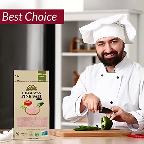 Himalayan Chef Pink Salt Fine, 2 Pounds Pack of 1