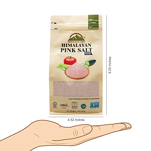 Himalayan Chef Pink Salt Fine, 2 Pounds Pack of 1