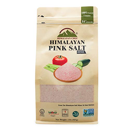 Himalayan Chef Pink Salt Fine, 2 Pounds Pack of 1