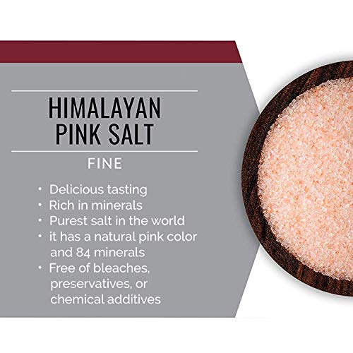 Himalayan Chef Pink Salt Fine Stand Up Bag W/Window,100% Pure Na