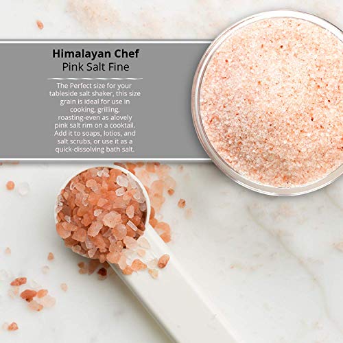 Himalayan Chef Pink Salt Fine Stand Up Bag W/Window,100% Pure Na
