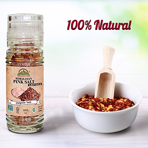 Himalayan Chef Pink Salt Grinder, Chipotle Salt, 3.53 Ounces, In