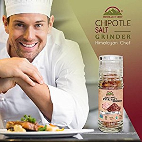 Himalayan Chef Pink Salt Grinder, Chipotle Salt, 3.53 Ounces, In