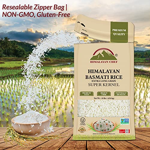 Himalayan Chef Premium Super Kernal Basmati Rice 10 Lbs. Aroma...