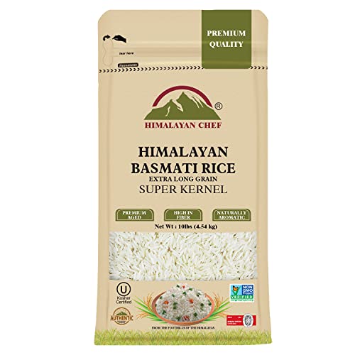 Himalayan Chef Premium Super Kernal Basmati Rice 10 Lbs. Aroma...