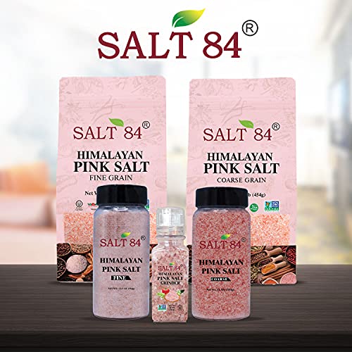 SALT 84 Himalayan Pink Salt, Fine Salt Plastic Shaker - 12.49 Ounce