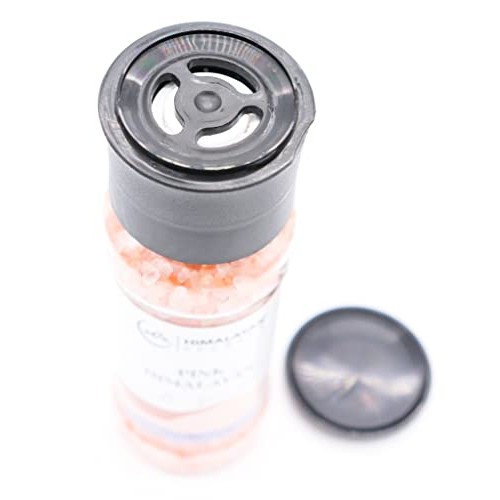 Himalayan Secrets Natural Pink Cooking Salt in Refillable Grinde...