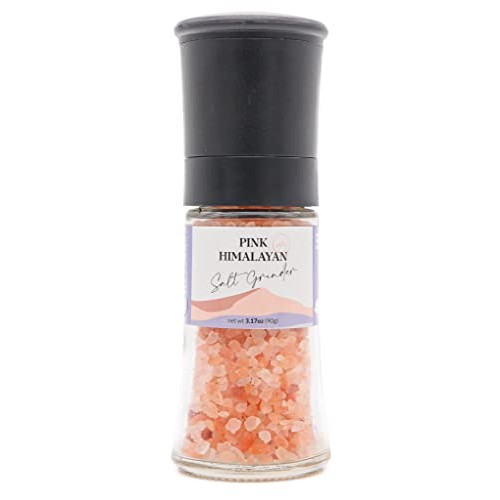 Himalayan Secrets Natural Pink Cooking Salt in Refillable Grinde...