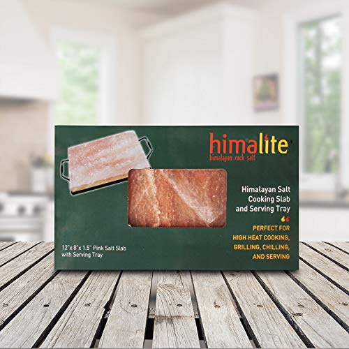 Himalite Himalayan Pink Salt Cooking Block And Tray Set 12 X 8