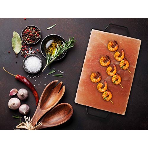 Himalite Himalayan Pink Salt Cooking Block And Tray Set 12 X 8