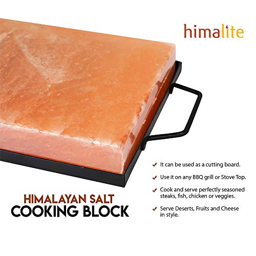 Himalite Himalayan Pink Salt Cooking Block And Tray Set 12 X 8