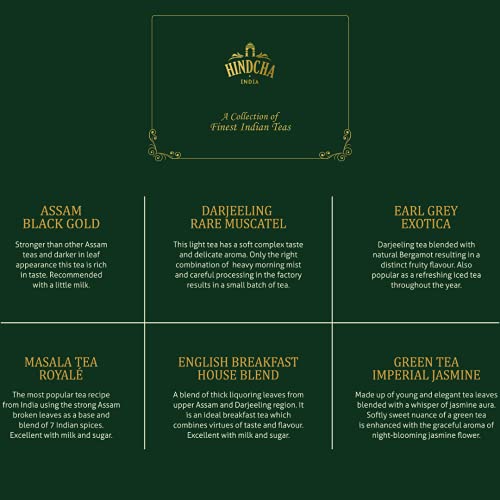 Hindcha, Assorted Tea Gift Set Of 6 Premium Loose Leaf Teas | As