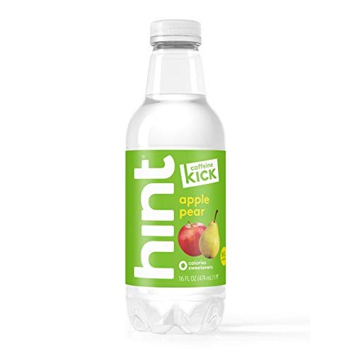 Hint Kick With Caffeine Water, Apple Pear, Pack Of 12 16 Ounce
