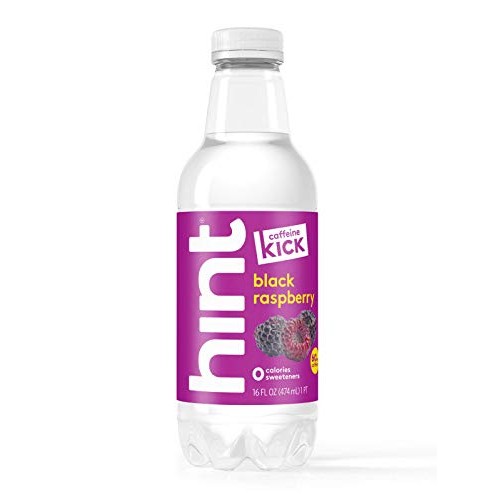 Hint Kick With Caffeine Water, Black Raspberry, Pack Of 12 16