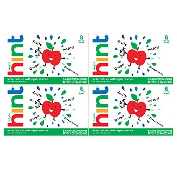 Hint Kids Water Apple Pack of 32, 6.75 Ounce Boxes, Pure Water...