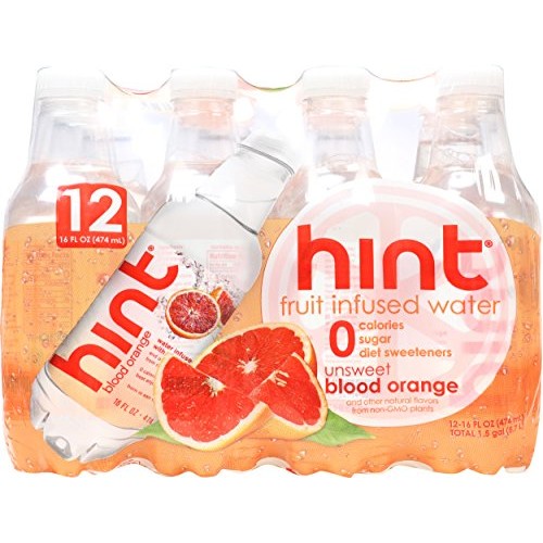 Hint Water Blood Orange, Pack Of 12 16 Ounce Bottles, Pure Wat