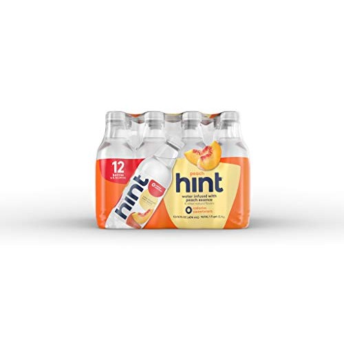 Hint Water Peach, Pack Of 12 16 Ounce Bottles, Pure Water Infu
