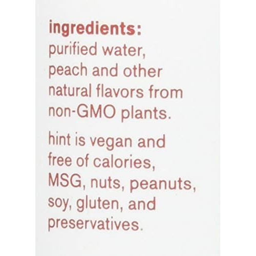 Hint Water Peach, Pack Of 12 16 Ounce Bottles, Pure Water Infu