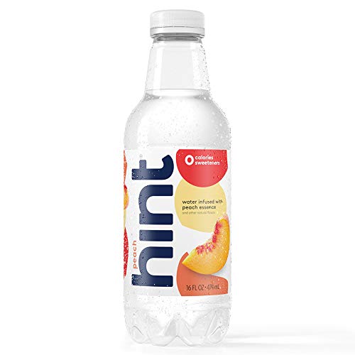 Hint Water Peach, Pack Of 12 16 Ounce Bottles, Pure Water Infu