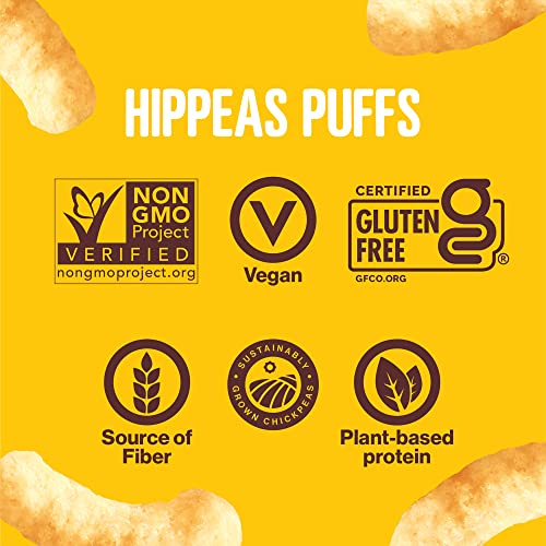 Hippeas Chickpea Puffs, Cheeze Variety Pack: Vegan White Cheddar...