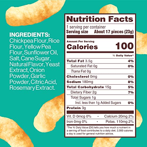 Hippeas Chickpea Puffs, Vegan White Cheddar, 0.8 Ounce Pack of ...