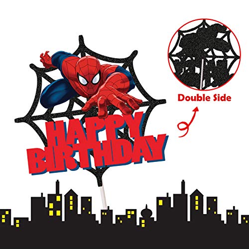 Spider Man Happy Birthday Cake Topper Baby Shower Cartoon Theme