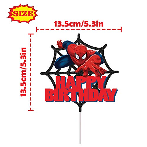 Spider Man Happy Birthday Cake Topper Baby Shower Cartoon Theme