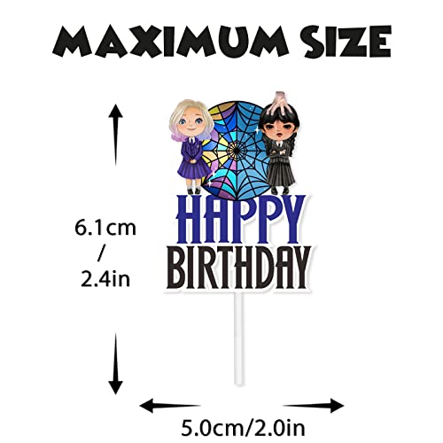 18pcs Glitter Girls Happy Birthday Dessert Cupcake Topper Pick f...