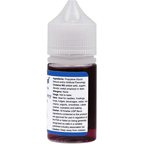 Hobbyland Candy Flavors Blue Raspberry Flavoring, 1 Fl Oz, Blu