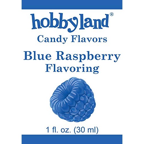 Hobbyland Candy Flavors Blue Raspberry Flavoring, 1 Fl Oz, Blu