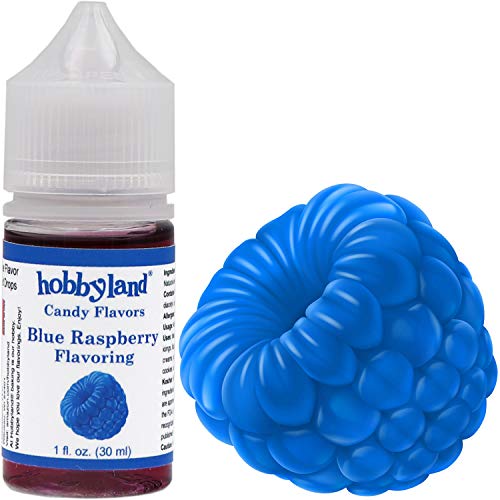 Hobbyland Candy Flavors Blue Raspberry Flavoring, 1 Fl Oz, Blu