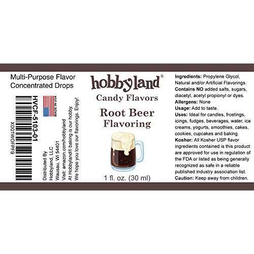Hobbyland Candy Flavors Root Beer Flavoring, 1 Fl Oz, Root Bee