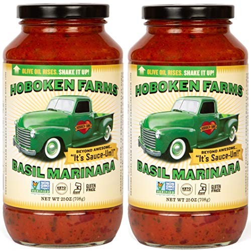 Hoboken Farms Basil Marinara Gourmet Sauce - No Sugar Added, Non