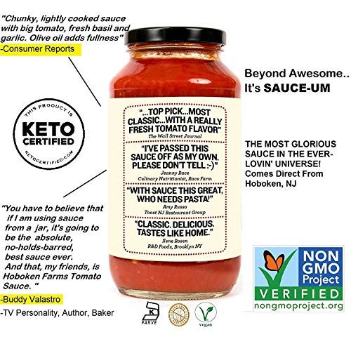 Hoboken Farms Marinara Gourmet Pasta Sauce - Keto Certified, No