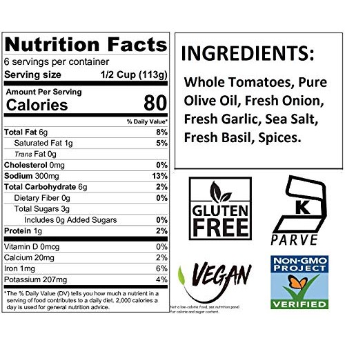Hoboken Farms Marinara Gourmet Pasta Sauce - Keto Certified, No