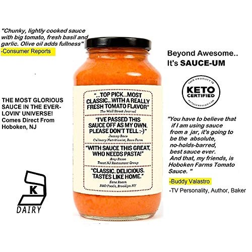 Hoboken Farms Vodka Sauce - Keto Certified, No Sugar Added, Glut