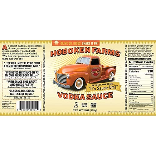 Hoboken Farms Vodka Sauce - Keto Certified, No Sugar Added, Glut
