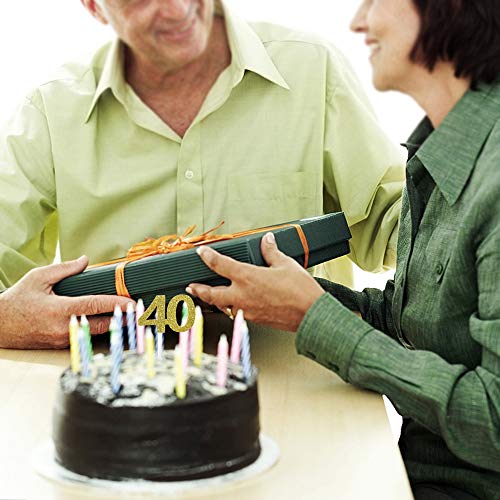 40Th Cupcake Toppers, Hokpa 40Th Birthday Cupcake Toppers, Gold