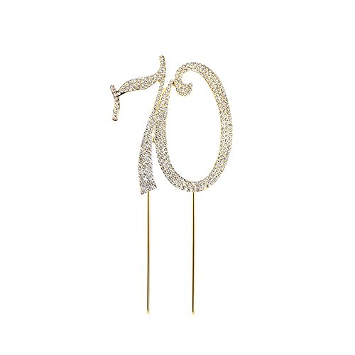 Hokpa Number 70 Cake Topper For 70Th Birthday Anniversary Party