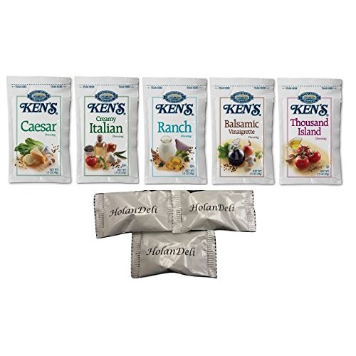 25 Packets Kens Steak House Assorted Salad Dressing 5 Flavors 25 Packets Kens Steak House Assorted Salad Dressing 5 Flavors