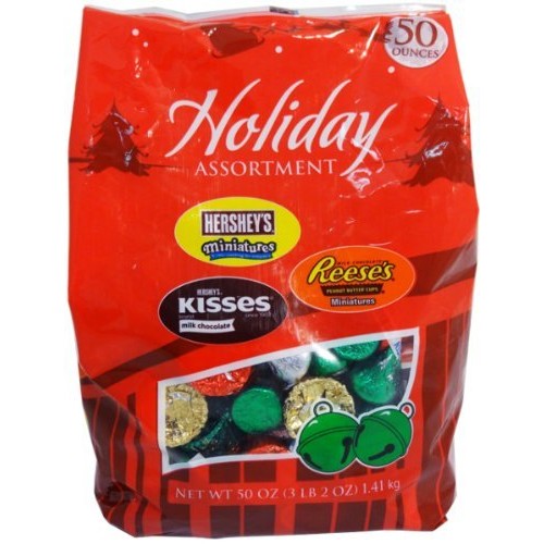 50 Oz Chocolate Hersheys Miniatures, Kisses &Amp; Reeses Peanut Butt