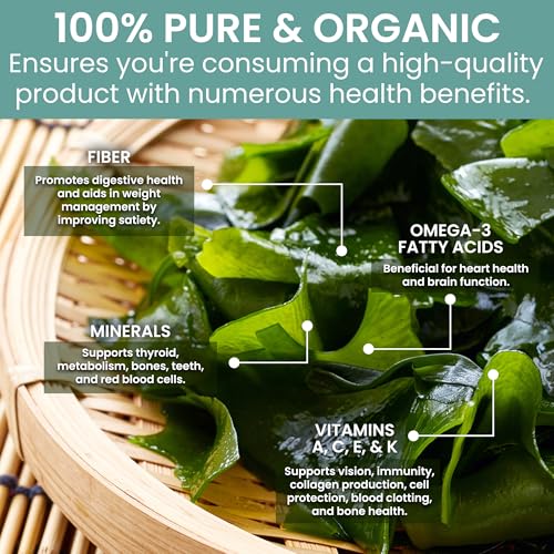 Holistic Bin Dried Wakame Seaweed Flakes | Organic Dry Seaweed f...