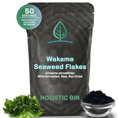 Holistic Bin Dried Wakame Seaweed Flakes | Organic Dry Seaweed f...