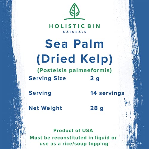 Wildcrafted Sea Palm Kelp By Holistic Bin - Vegan Whole Leaf Sea